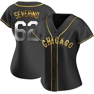 Anderson Severino Women's Replica Chicago White Sox Black Golden Alternate Jersey