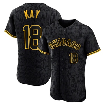 Anthony Kay Men's Authentic Chicago White Sox Black Snake Skin City Jersey