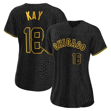 Anthony Kay Women's Authentic Chicago White Sox Black Snake Skin City Jersey