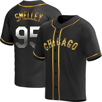 Colby Smelley Men's Replica Chicago White Sox Black Golden Alternate Jersey