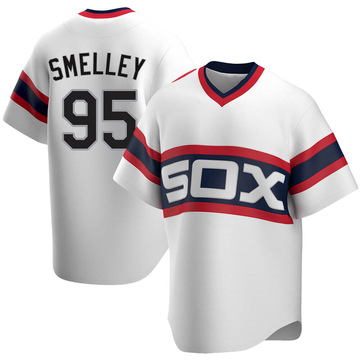 Colby Smelley Men's Replica Chicago White Sox White Cooperstown Collection Jersey