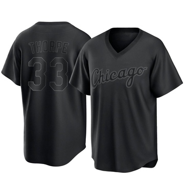 Drew Thorpe Men's Replica Chicago White Sox Black Pitch Fashion Jersey