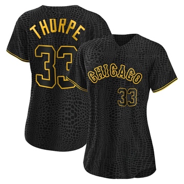 Drew Thorpe Women's Replica Chicago White Sox Black Snake Skin City Jersey