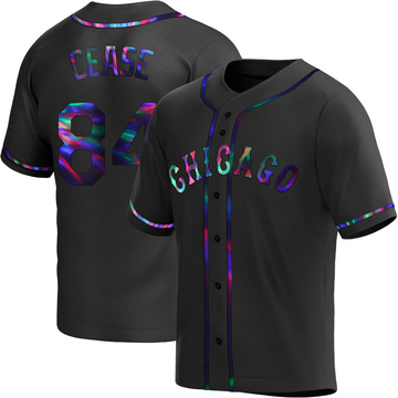 Dylan Cease Men's Replica Chicago White Sox Black Holographic Alternate Jersey