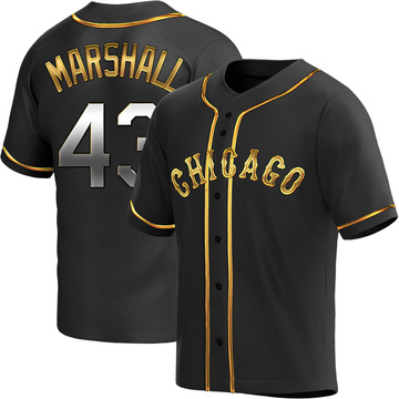 Evan Marshall Men's Replica Chicago White Sox Black Golden Alternate Jersey
