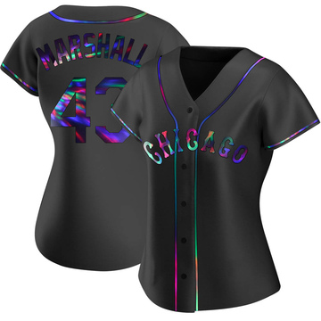Evan Marshall Women's Replica Chicago White Sox Black Holographic Alternate Jersey