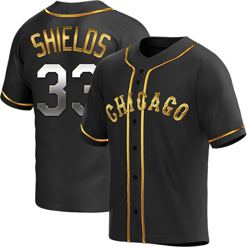 James Shields Men's Replica Chicago White Sox Black Golden Alternate Jersey