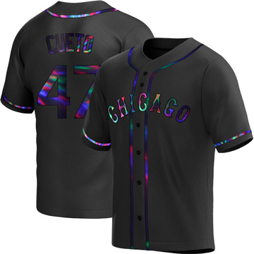 Johnny Cueto Men's Replica Chicago White Sox Black Holographic Alternate Jersey