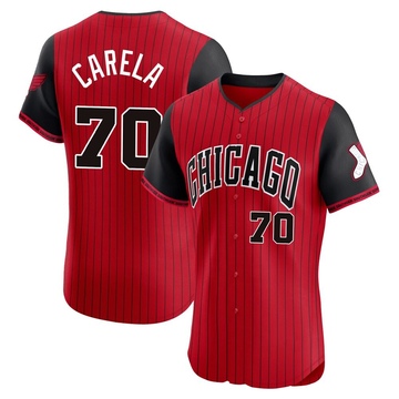 Juan Carela Men's Elite Chicago White Sox Red/Black 2025 City Connect Jersey
