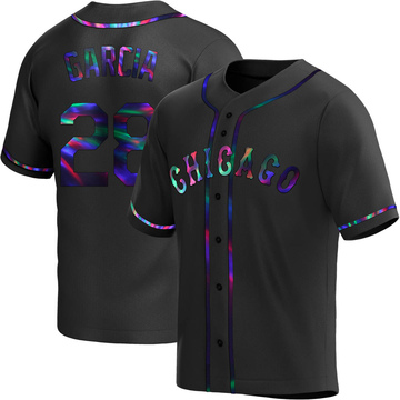 Leury Garcia Youth Replica Chicago White Sox Black Holographic Alternate Jersey