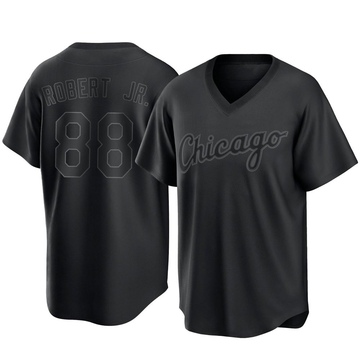 Luis Robert Men's Replica Chicago White Sox Black Pitch Fashion Jersey