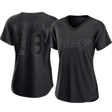Luis Robert Women's Replica Chicago White Sox Black Pitch Fashion Jersey