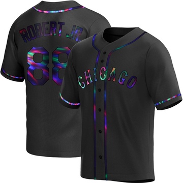 Luis Robert Youth Replica Chicago White Sox Black Holographic Alternate Jersey
