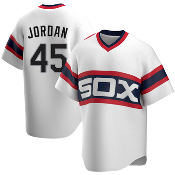 Michael Jordan Men's Replica Chicago White Sox White Cooperstown Collection Jersey