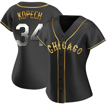 Michael Kopech Women's Replica Chicago White Sox Black Golden Alternate Jersey
