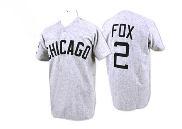 Nellie Fox Men's Authentic Chicago White Sox Grey 1960 Throwback Jersey