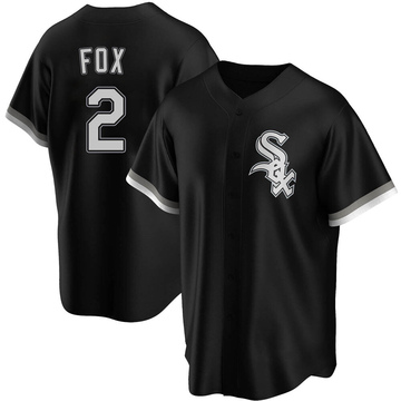 Nellie Fox Men's Replica Chicago White Sox Black Alternate Jersey