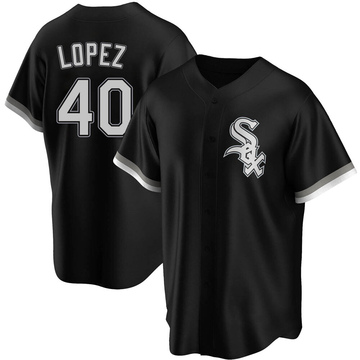 Reynaldo Lopez Men's Replica Chicago White Sox Black Alternate Jersey