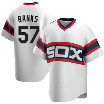 Tanner Banks Youth Replica Chicago White Sox White Cooperstown Collection Jersey