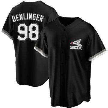Theo Denlinger Men's Replica Chicago White Sox Black Spring Training Jersey