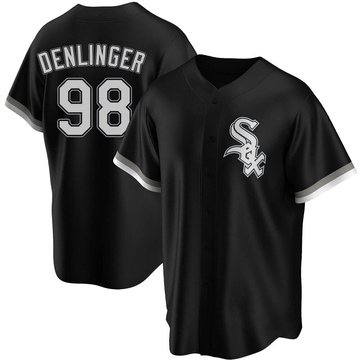 Theo Denlinger Youth Replica Chicago White Sox Black Alternate Jersey