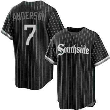 Tim Anderson Youth Replica Chicago White Sox Black 2021 City Connect Jersey