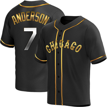 Tim Anderson Youth Replica Chicago White Sox Black Golden Alternate Jersey