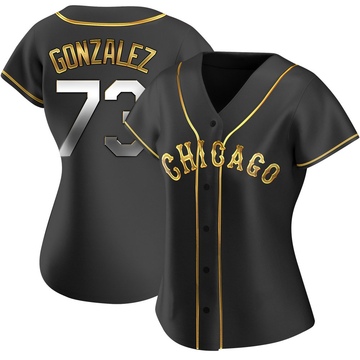 Wikelman Gonzalez Women's Replica Chicago White Sox Black Golden Alternate Jersey