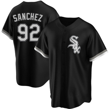 Wilber Sanchez Men's Replica Chicago White Sox Black Alternate Jersey